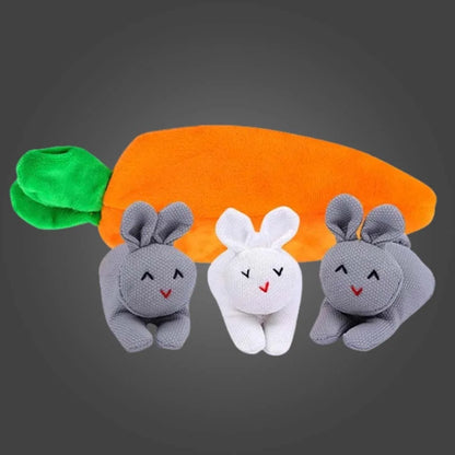 Carrot Pouch Hide-and-Seek Bunnies
